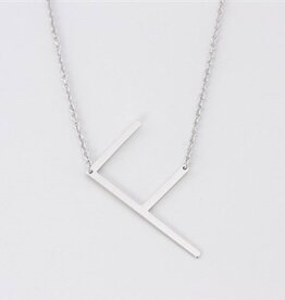 COOL & INTERESTING Medium Initial F Necklace