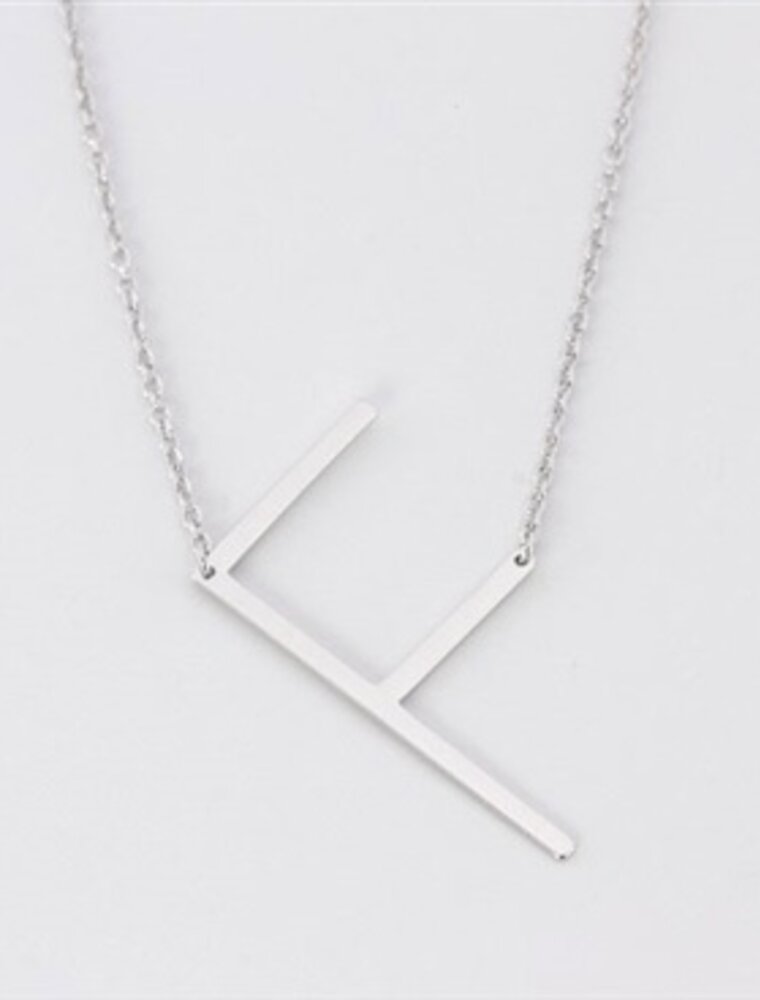 COOL & INTERESTING Medium Initial F Necklace