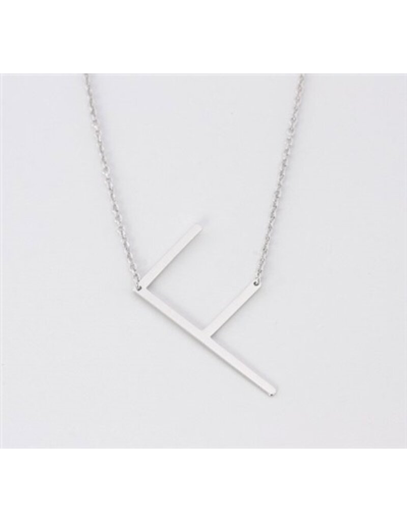 COOL & INTERESTING Medium Initial F Necklace