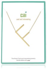 COOL & INTERESTING Medium Initial F Necklace