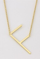 COOL & INTERESTING Medium Initial F Necklace