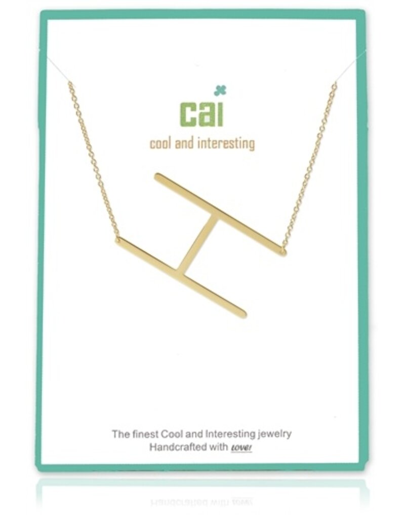 COOL & INTERESTING Medium Initial H Necklace