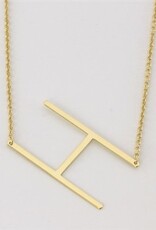 COOL & INTERESTING Medium Initial H Necklace
