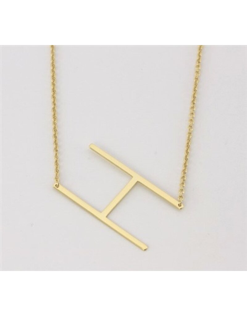 COOL & INTERESTING Medium Initial H Necklace