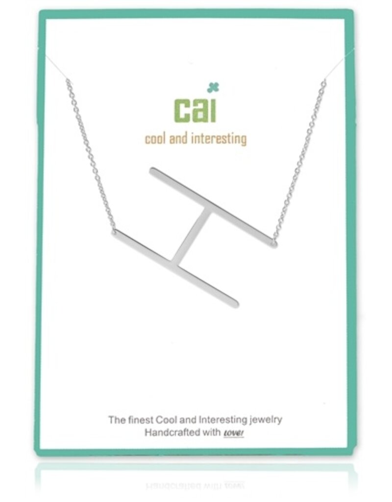 COOL & INTERESTING Medium Initial H Necklace