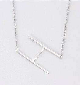 COOL & INTERESTING Medium Initial H Necklace