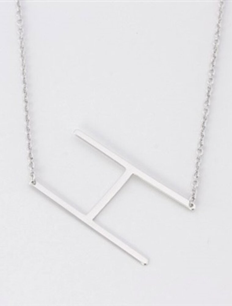 COOL & INTERESTING Medium Initial H Necklace