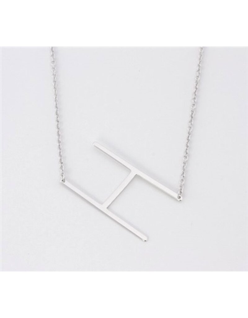 COOL & INTERESTING Medium Initial H Necklace