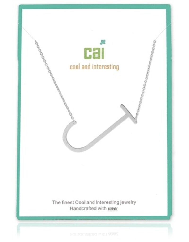 COOL & INTERESTING Medium Initial J Necklace