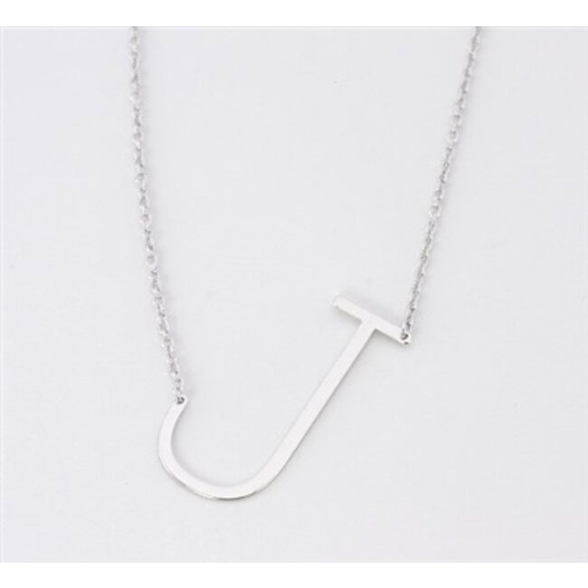 Medium Initial J Necklace