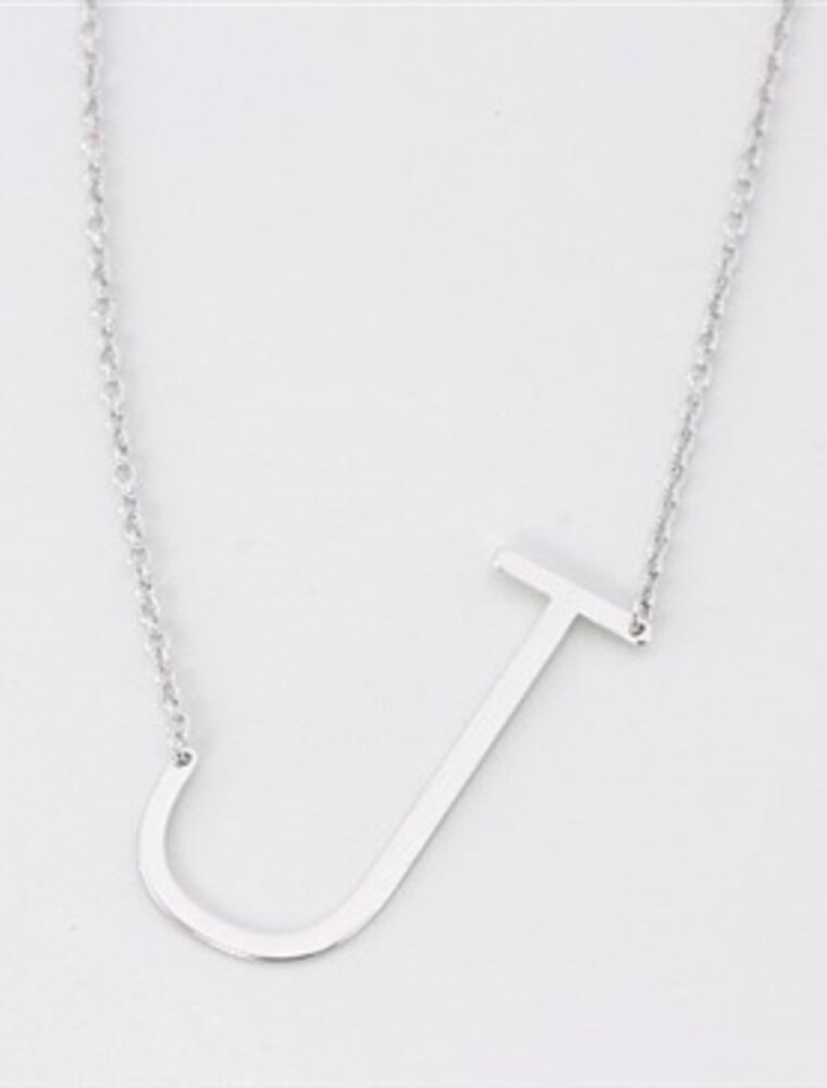 COOL & INTERESTING Medium Initial J Necklace