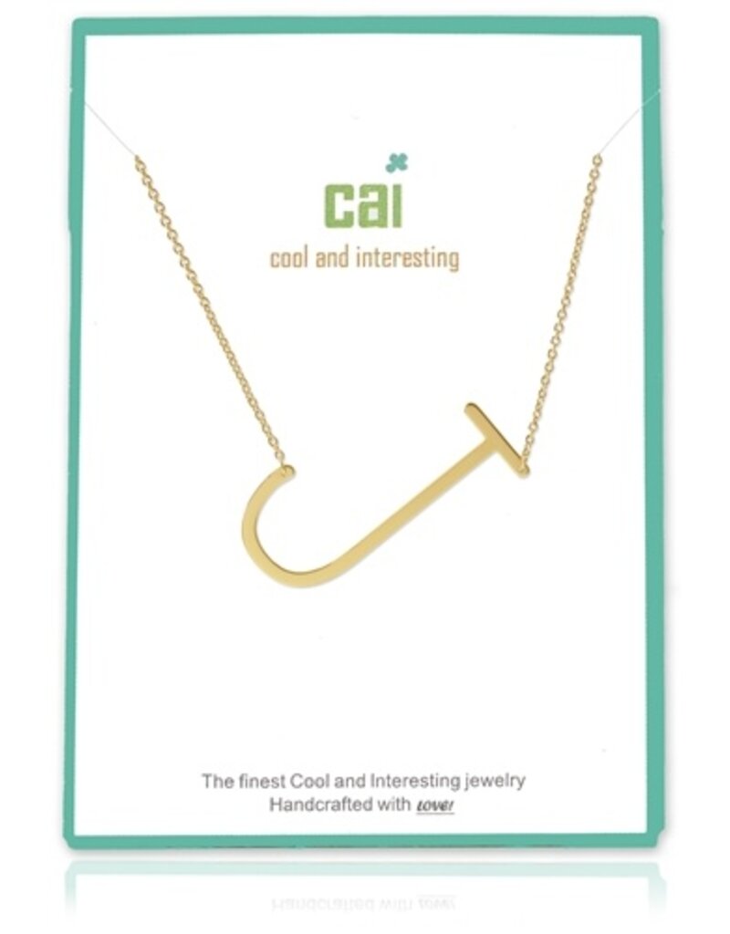 COOL & INTERESTING Medium Initial J Necklace
