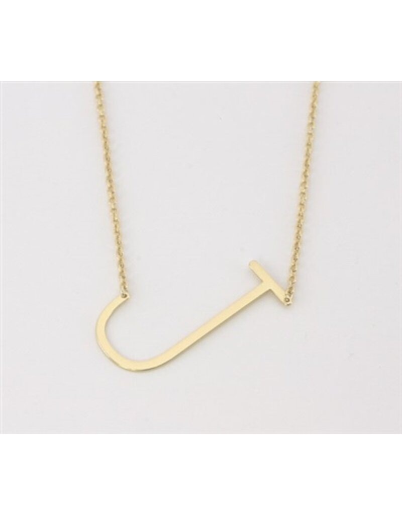 COOL & INTERESTING Medium Initial J Necklace