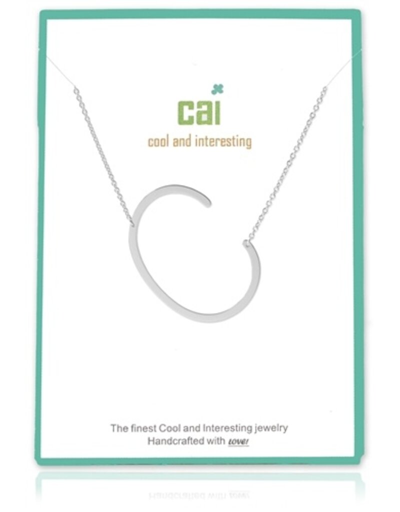 COOL & INTERESTING Medium Initial C Necklace