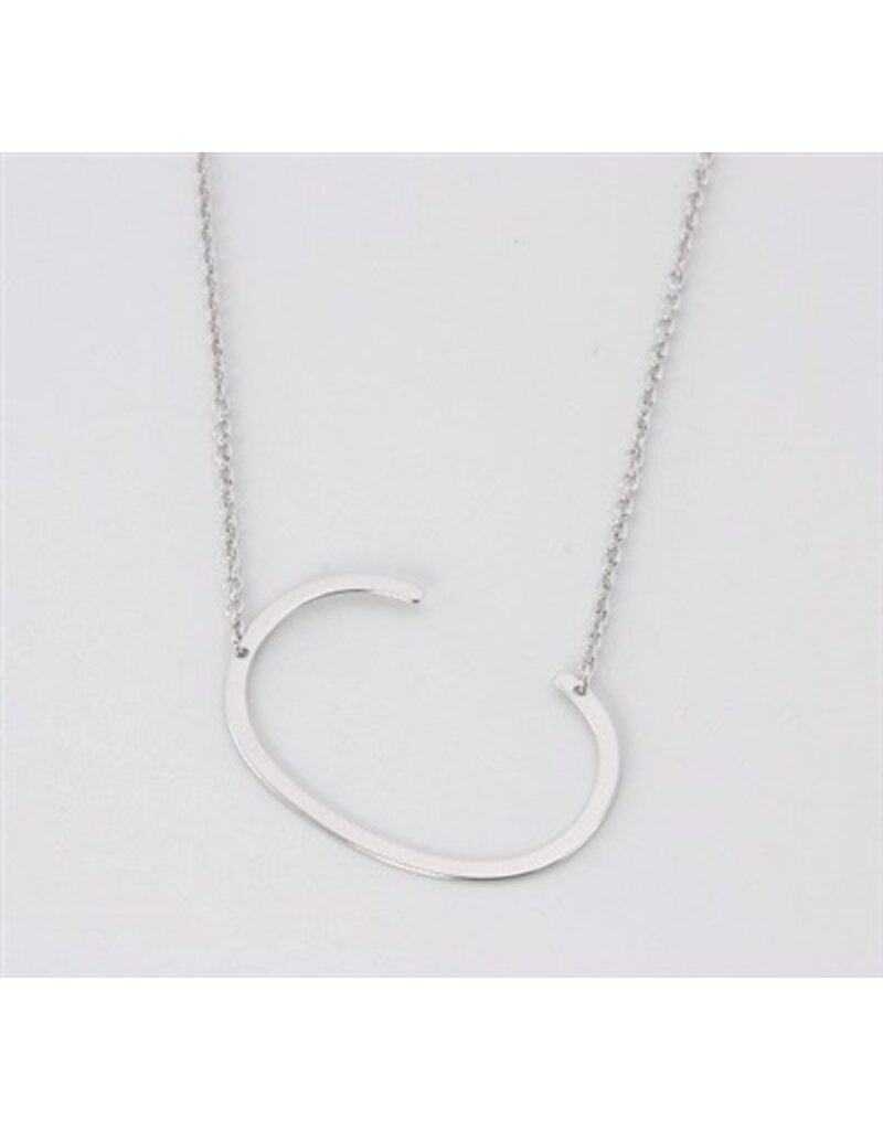 COOL & INTERESTING Medium Initial C Necklace