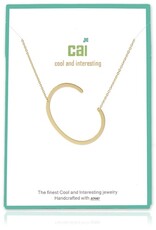 COOL & INTERESTING Medium Initial C Necklace