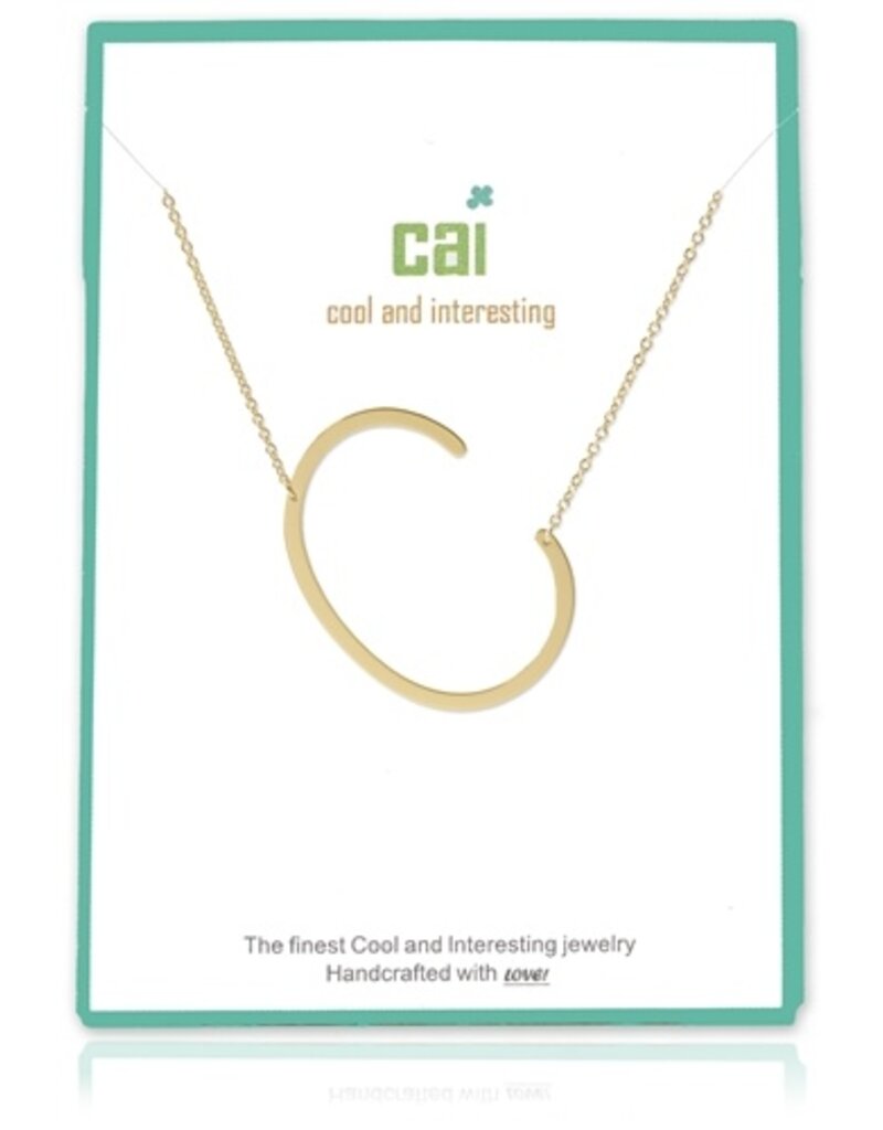 COOL & INTERESTING Medium Initial C Necklace