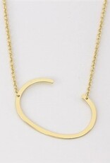COOL & INTERESTING Medium Initial C Necklace