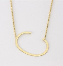 COOL & INTERESTING Medium Initial C Necklace