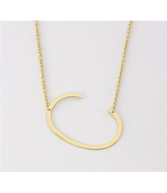 COOL & INTERESTING Medium Initial C Necklace