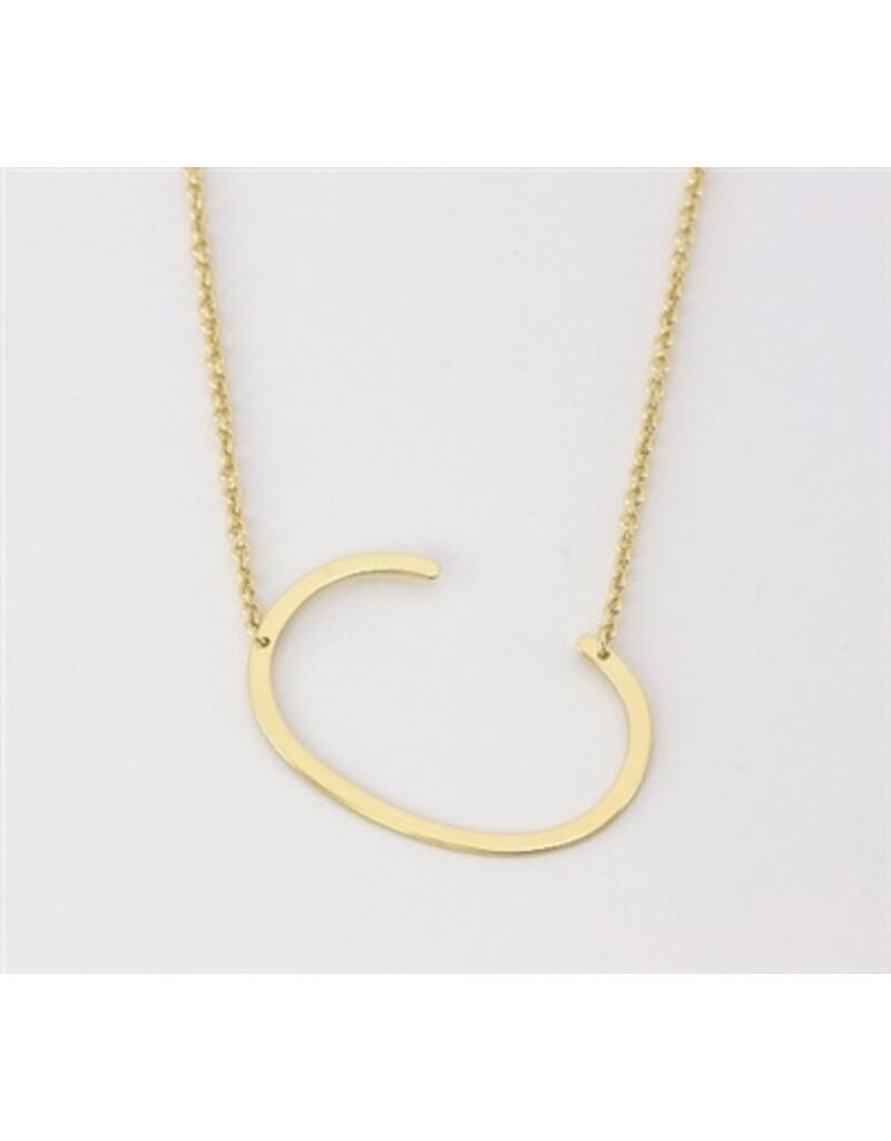 COOL & INTERESTING Medium Initial C Necklace