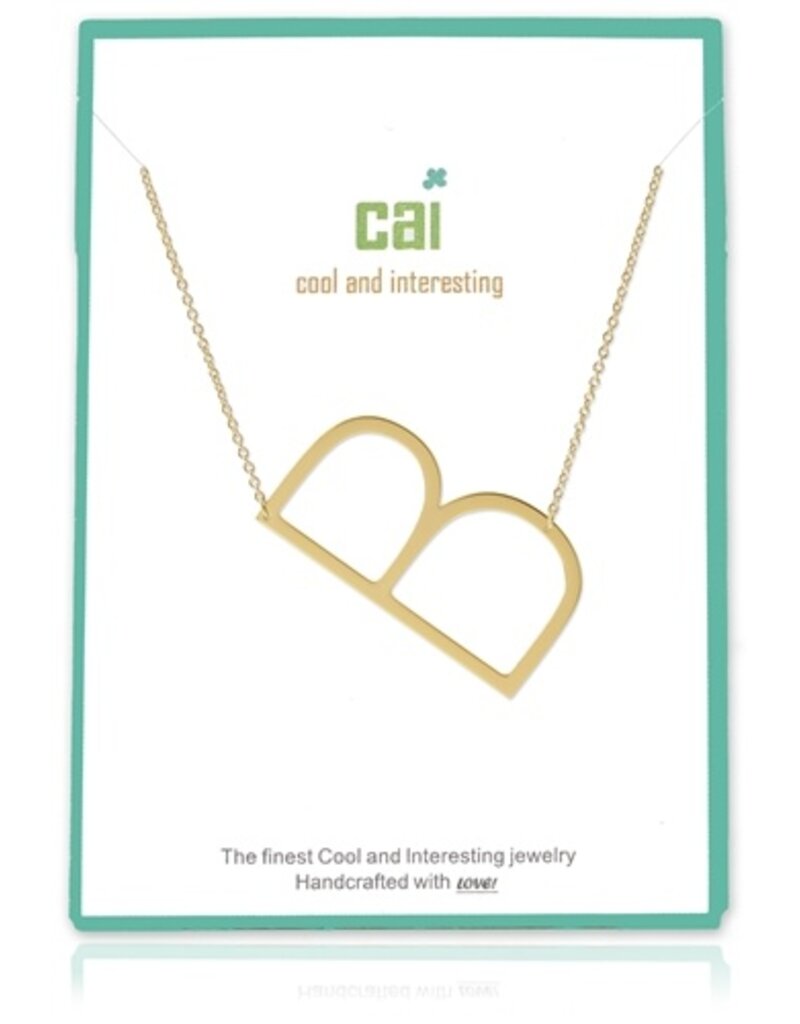 COOL & INTERESTING Medium Initial B Necklace