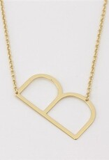 COOL & INTERESTING Medium Initial B Necklace