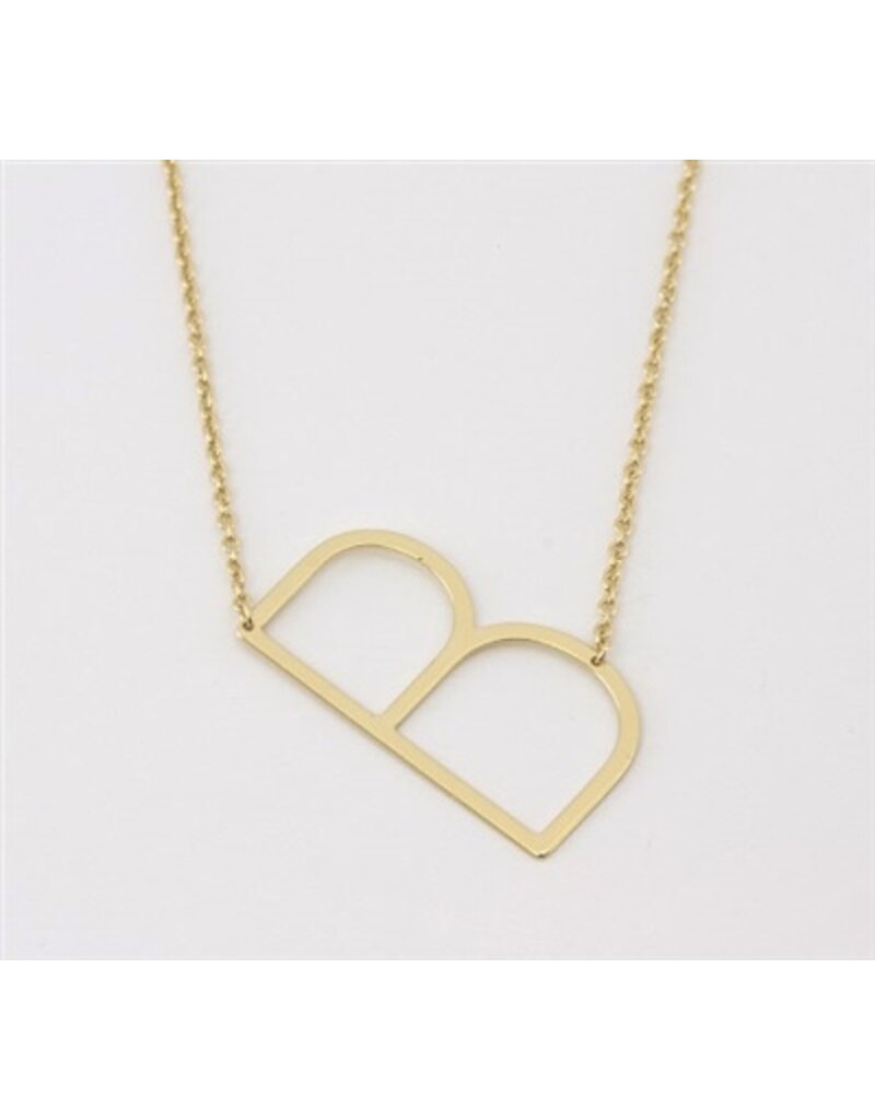 COOL & INTERESTING Medium Initial B Necklace
