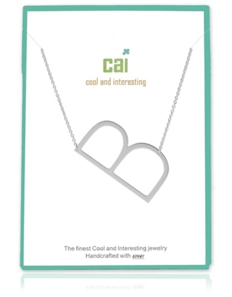 COOL & INTERESTING Medium Initial B Necklace