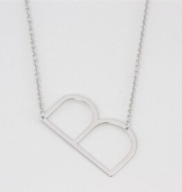 COOL & INTERESTING Medium Initial B Necklace