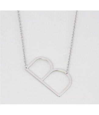 COOL & INTERESTING Medium Initial B Necklace