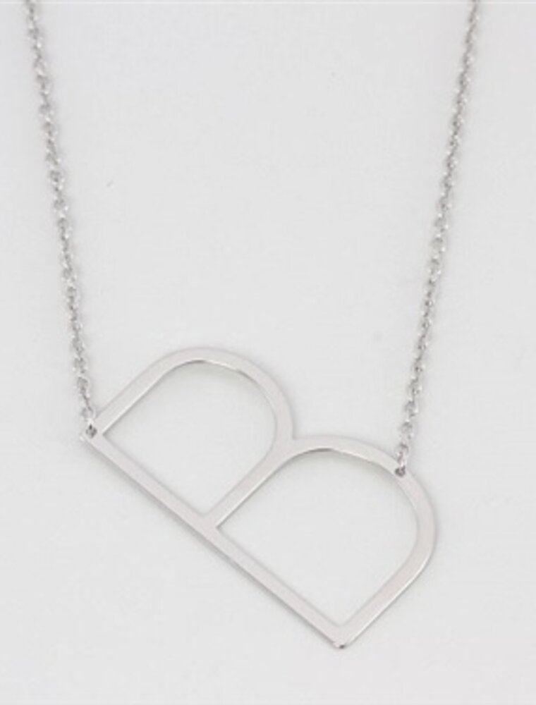COOL & INTERESTING Medium Initial B Necklace