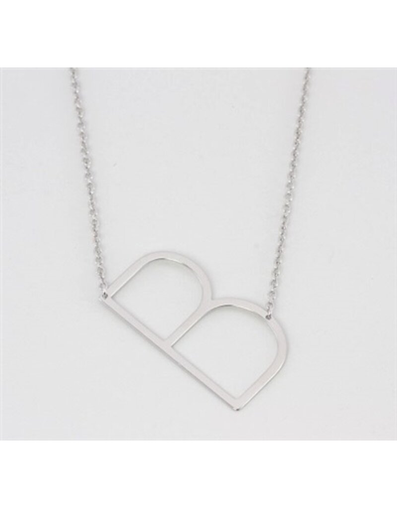 COOL & INTERESTING Medium Initial B Necklace