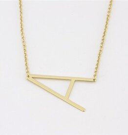 COOL & INTERESTING Medium Initial A Necklace