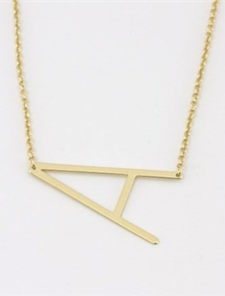 COOL & INTERESTING Medium Initial A Necklace