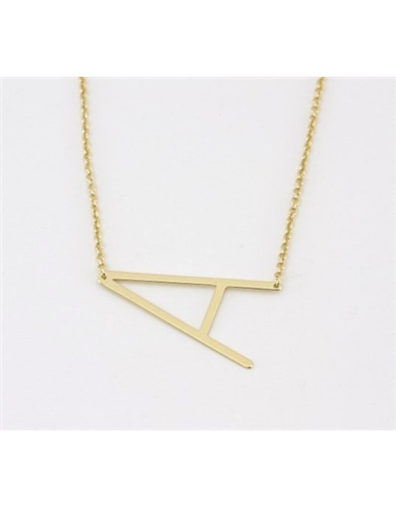 COOL & INTERESTING Medium Initial A Necklace