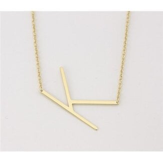 COOL & INTERESTING Medium Initial K Necklace