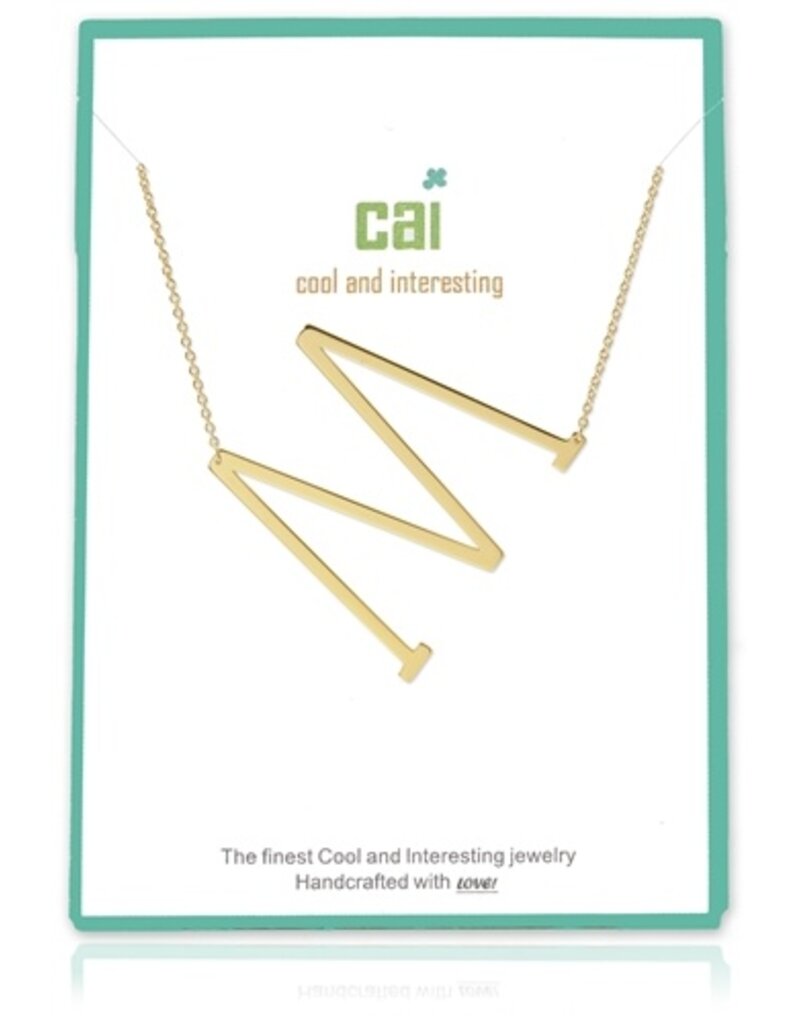 COOL & INTERESTING Medium Initial M Necklace