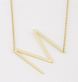 COOL & INTERESTING Medium Initial M Necklace