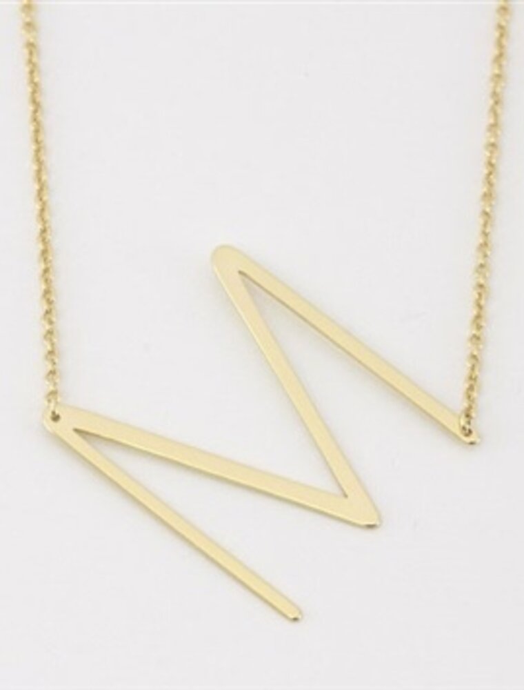 COOL & INTERESTING Medium Initial M Necklace