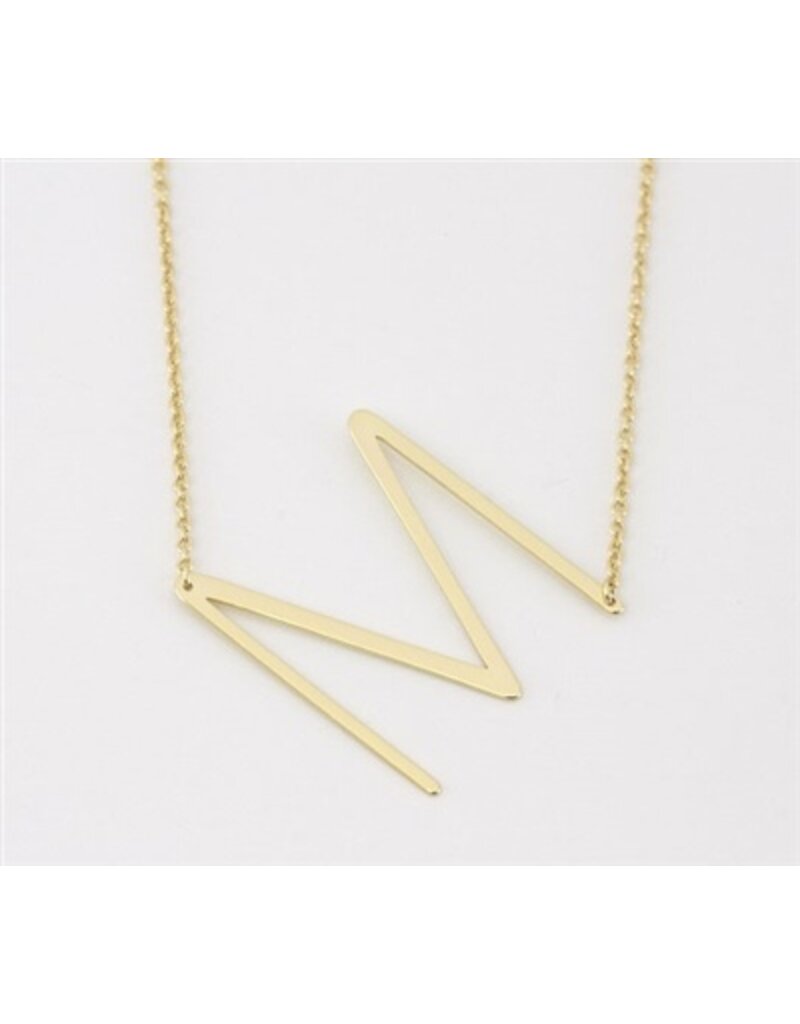 COOL & INTERESTING Medium Initial M Necklace