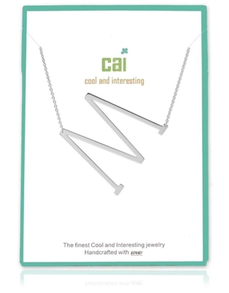 COOL & INTERESTING Medium Initial M Necklace