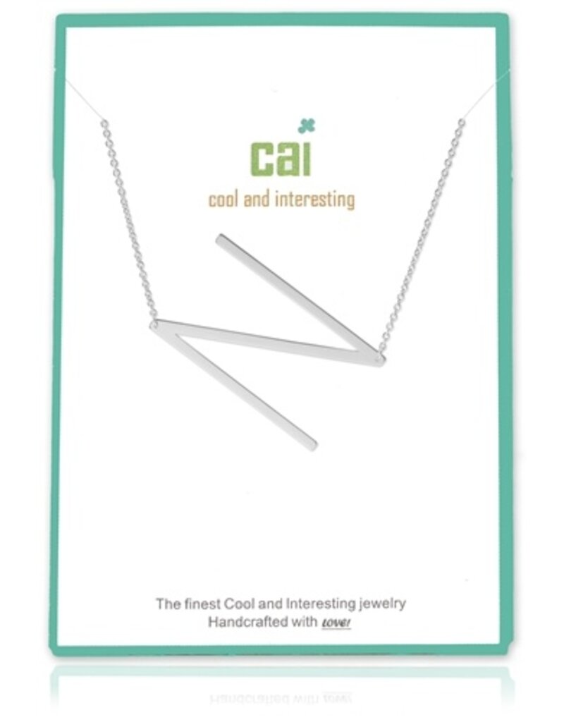 COOL & INTERESTING Medium Initial N Necklace