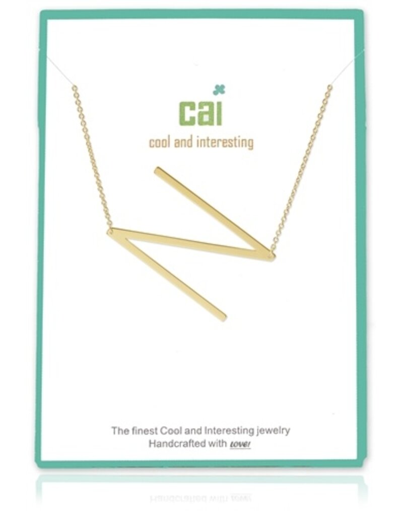 COOL & INTERESTING Medium Initial N Necklace