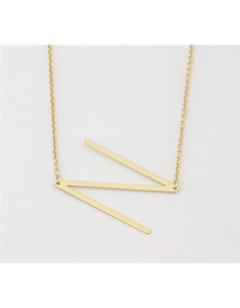 COOL & INTERESTING Medium Initial N Necklace