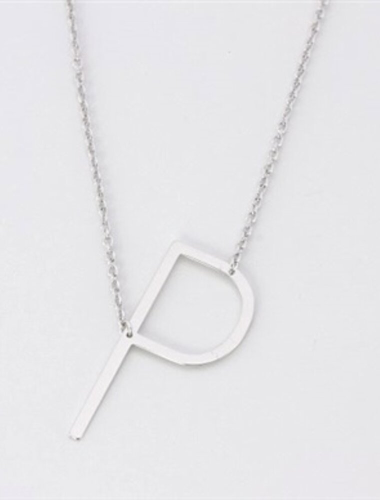 COOL & INTERESTING Medium Initial P Necklace