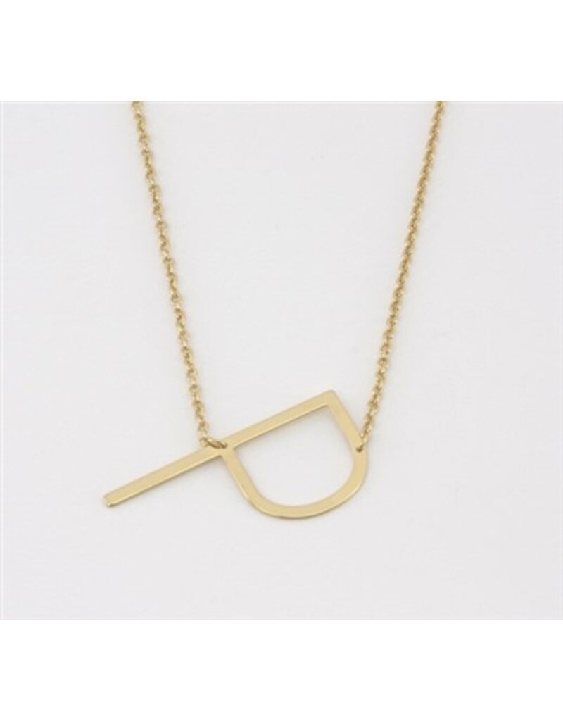 COOL & INTERESTING Medium Initial P Necklace