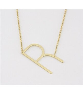 COOL & INTERESTING Medium Initial R Necklace