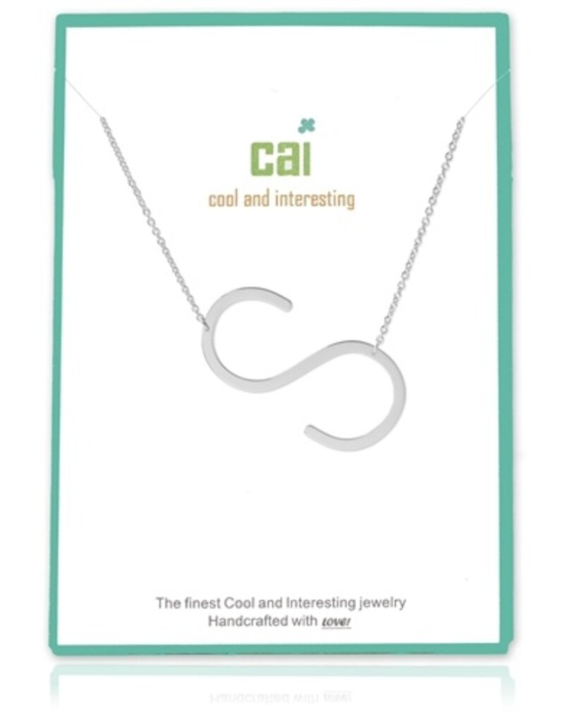COOL & INTERESTING Medium Initial S Necklace
