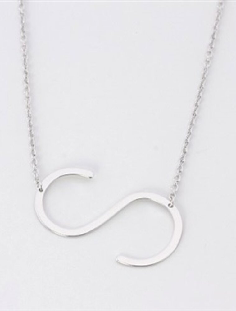 COOL & INTERESTING Medium Initial S Necklace